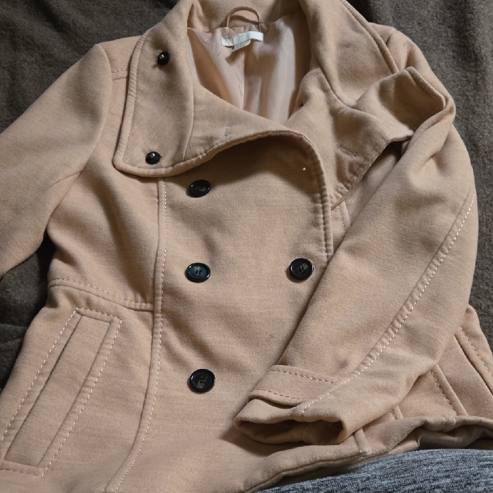 Zara Beige Wool Blend Coat